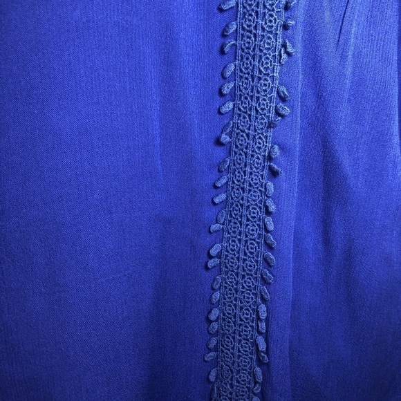 NWT Ellos Blue Lace Boho Dress Sz 12 - Picture 3 of 6